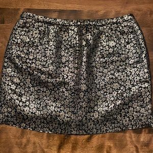 Women’s J Crew black and gold skirt, size 4